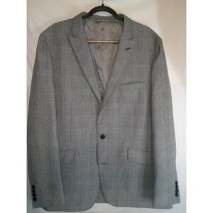 Haggar 1926 Originals Men's Gray Plaid Blazer Sport‎ Coat Jacket 46L NWOT